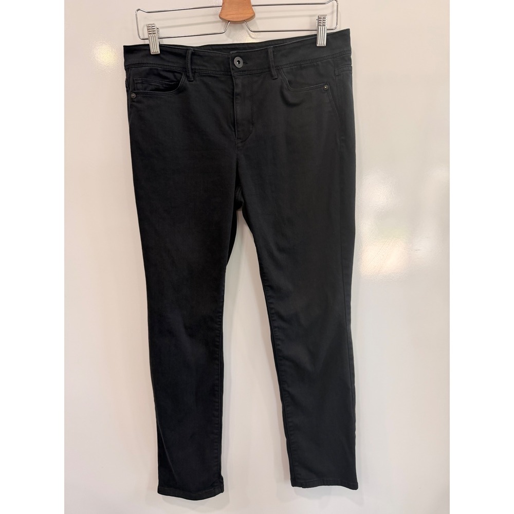 J. Jill Authentic Fit Slim Ankle Jeans Black Stretch Denim Size 8